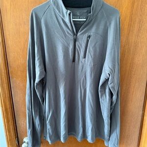 Free Fly Apparel Men's Gray Bamboo Quarter Zip